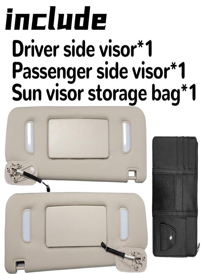 DIMEANI fit for Chevrolet Silverado Sun Visor, fit for 2007 2008 2009 2010 2011 2012 2013 2014 Chevy Suburban 1500 2500 Avalanche Tahoe GMC Sierra Yukon XL Cadillac Escalade Replace 22850306 22850310 - Image 5